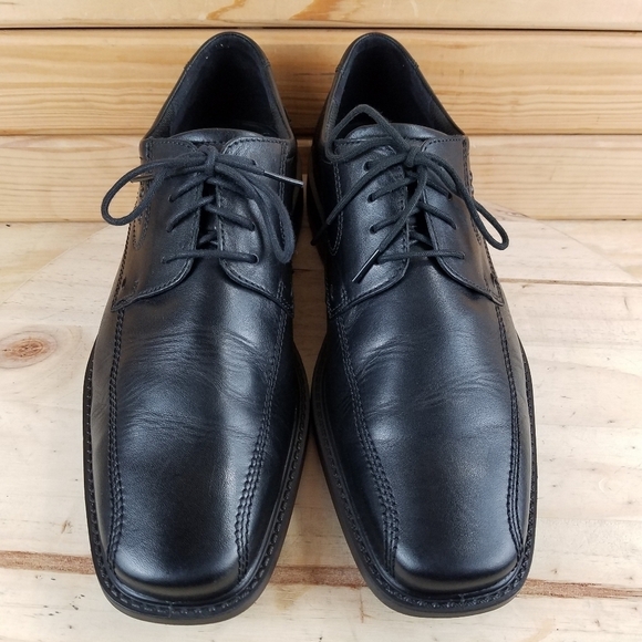 ECCO Black Leather 44 EUR Oxford Lace-up Dress Shoes Formal Business Shock Point main image 5